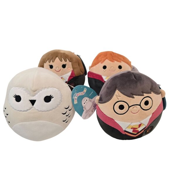 Harry Potter Squishmallows Plush Set Of 4 - Harry Hermione Ron & Hedwig 6" NWT - Picture 5 of 6